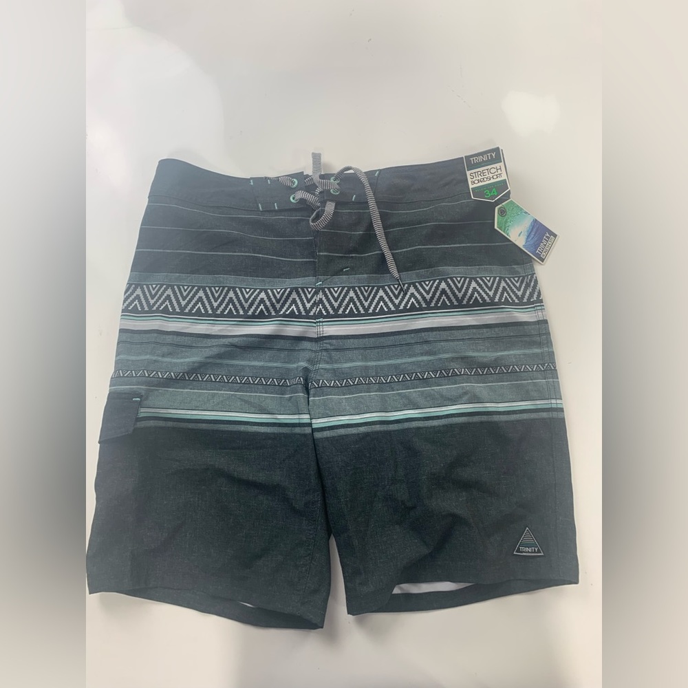 Trinity black and blue board shorts size 34